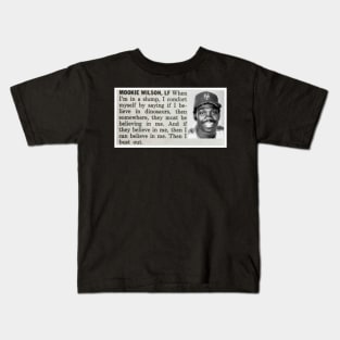 Mookie Wilson believes in Dinosaurs Kids T-Shirt